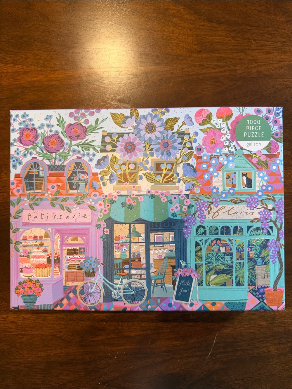 Galison Open for Blossoms 1000-Piece Puzzle - Pink, Teal, Mint